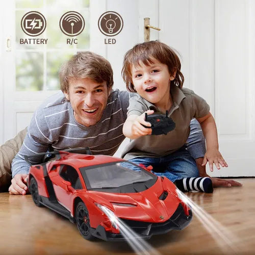 Miniatura 2 de Auto de Carreras de Control Remoto RC Compatible con Lamborghini Veneno, Vehículo de Juguete RC Modelo con Licencia Oficial 1:24 para Niños de 6, 7