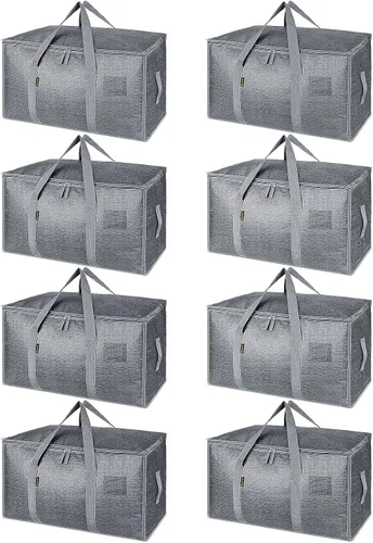 Miniatura 27 de BALEINE Paquete de 2 bolsas de mudanza de gran tamaño con asas reforzadas, bolsa de almacenamiento resistente para ropa, suministros de mudanza