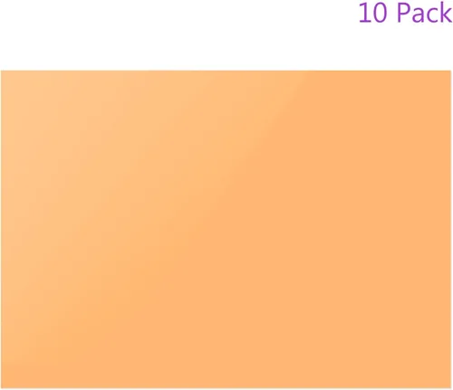 Miniatura 5 de DMiotech 10 piezas de filtro de luz de gel de corrección superpuesto de plástico transparente PVC hojas naranja para fotos, películas, video