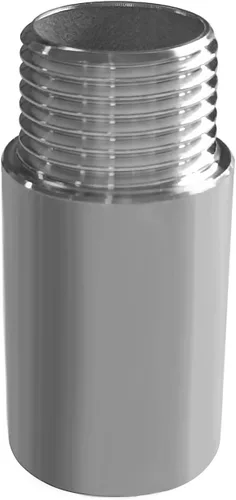 Miniatura 4 de Beduan Accesorios de tubería de acero inoxidable, 1/2" NPT macho x 1/2" NPT hembra roscada, niple de 2" de longitud de tubería fundida (paquete de 2)