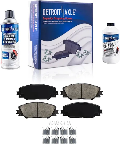 Miniatura 43 de Detroit Axle - Pastillas de freno de cerámica delanteras Reemplazo de pinza de freno derecha para Dodge Ram 1500 Dakota, Ram 1500 Classic - Juego