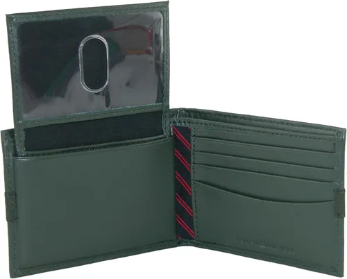 Miniatura 3 de Tommy Hilfiger Cartera de cuero genuino para hombre con múltiples ranuras para tarjetas