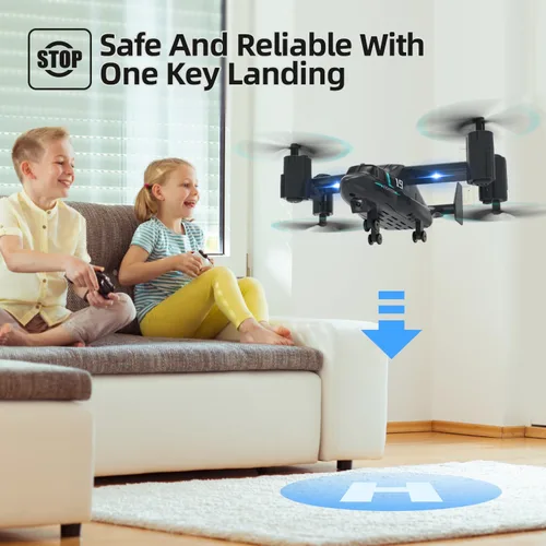 Miniatura 4 de Dron LM19-A con cámara HD para principiantes, avión de control remoto de video en vivo WiFi, avión RC fácil y listo para volar, juguete de regalo RC