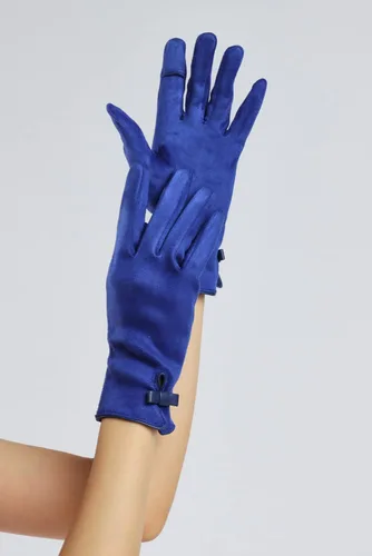 Miniatura 68 de Sahabowi Guantes de cuero para clima frío Manopla de lana cálida de invierno para mujeres