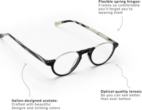 Miniatura 3 de eyebobs - Vicepresidente Gafas de lectura prémium para hombres y mujeres Marco de medio borde