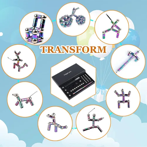 Miniatura 6 de Bolígrafos Fidget Magnéticos para Adultos y Adolescentes - Regalos de Graduación para Ella Cosas Geniales Alivio del Estrés Regalos Divertidos