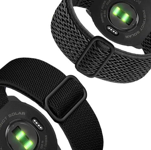 Miniatura 3 de GARTOO Correa de silicona elástica de nailon para Garmin Instinct 2 Solar - Correa de muñeca suave, para hombres/mujeres, táctica/marea/deportes