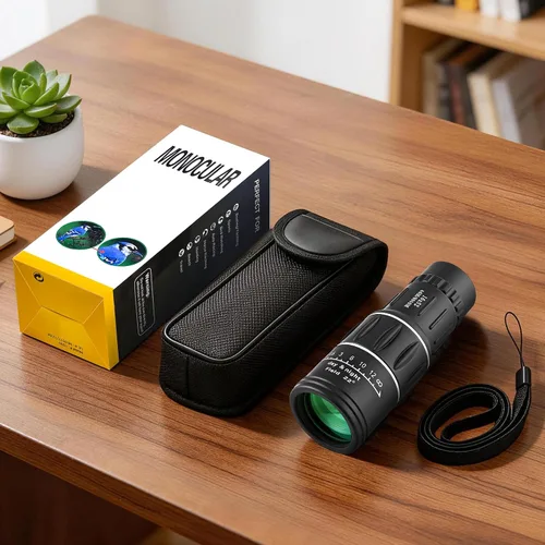 Miniatura 7 de Telescopio monocular de 16 x 52 de alta potencia para adultos, monocular prisma compacto con lente HD para observación de aves, senderismo, viajes