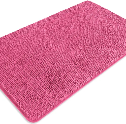 Miniatura 465 de Alfombra de baño pequeña de 12 x 18 pulgadas, lavable y absorbente, antideslizante, alfombra de baño de felpilla gruesa y suave para baño, ducha