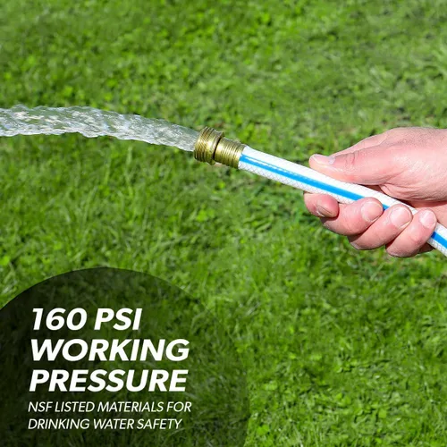 Miniatura 4 de Valterra AquaFresh Manguera de agua potable de alta presión, conexión de manguera de agua para caravana, 1/2 pulgadas x 4 pies, color blanco