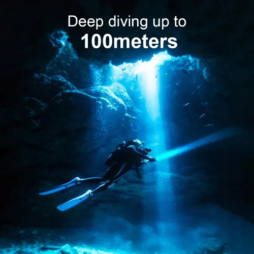 Miniatura 3 de Linterna de buceo de 10000 lúmenes, luz de buceo IPX8, impermeable, recargable, 3 modos, linterna submarina, linterna LED submarina profesional