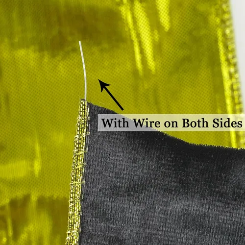 Miniatura 4 de MEEDEE Black and Gold Velvet Ribbon 2.5 inch with 10 Yards Spool Two Tone Velvet Wired Ribbon for Gift Wrapping, Halloween Wreaths, Christmas Tree