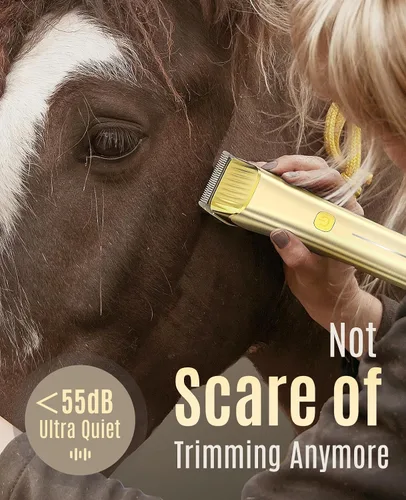 Miniatura 3 de oneisall cortaúñas inalámbricas para caballos, cortaúñas para el aseo de bajo ruido de 2 velocidades, kit de aseo y afeitado para caballos para pelo