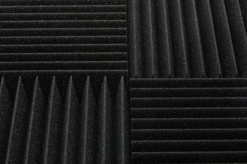 Miniatura 4 de AK TRADING CO. Paquete de 4 paneles acústicos de carbón para estudio, cuñas de espuma de 2 x 12 x 12 pulgadas