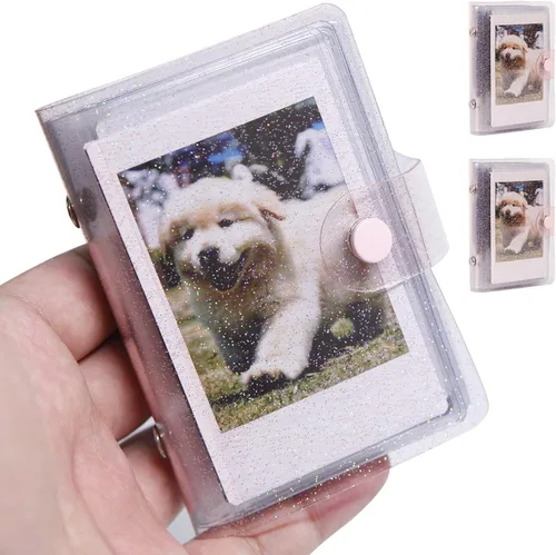 Miniatura 12 de Paquete de 2 mini álbumes de fotos con una sola mano para todas las cámaras Fujifilm Instax Mini/tarjeta fotográfica Kpop/Polaroid Snap SnapTouch