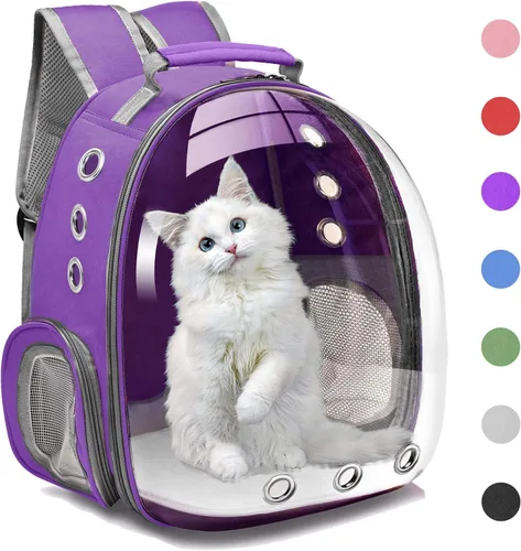 Miniatura 9 de Henkelion Mochila de viaje Bolsa de transporte de burbujas para perros pequeños y medianos, gatos, cápsula espacial para mascotas, perro para Verde