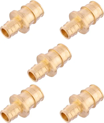Miniatura 10 de Paquete de 2 accesorios de latón EFIELD Pex A de expansión de flujo completo, acoplamiento recto de 1 x 1 pulgada, solo para conexión de tubería