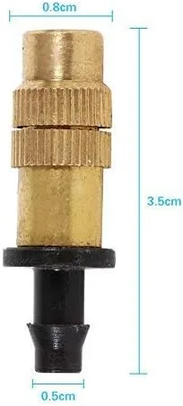 Miniatura 2 de Yosoo Boquilla de rociadores rociadores para riego riego sistemas de nebulización de latón ajustable rociador atomizador para césped de jardín, 5
