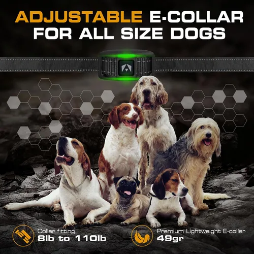 Miniatura 7 de INVIROX Collar de entrenamiento para perros grandes X2 [Edición 2026] 123 niveles de collares E para perros con rango de 1100 yardas, 100%
