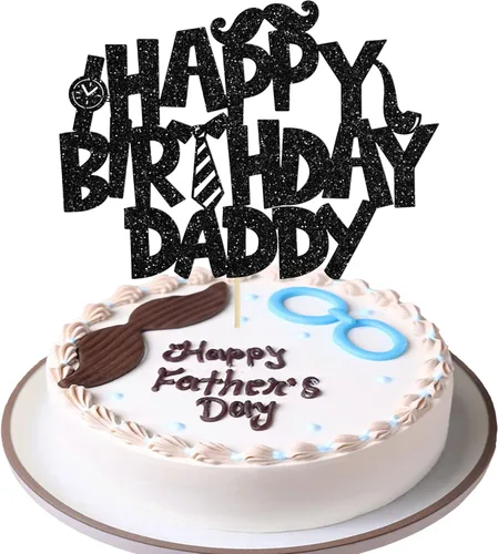 Miniatura 14 de 36 adornos para cupcakes con purpurina azul para el Día del Padre, el mejor papá de la historia, #1 Dad Love Papa Cake Pick Decoraciones para Feliz