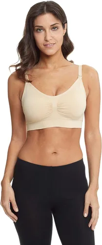 Miniatura 5 de Hofish - Paquete de 3 corpiños de maternidad de lactancia sin costuras de busto completo XXL con extensores y clips adicionales de corpiño