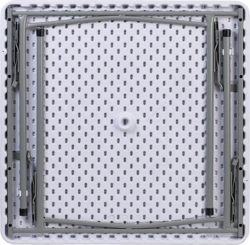 Miniatura 6 de Flash Furniture Kathryn Mesa plegable cuadrada de plástico blanco granito de 2.81 pies con patas de bloqueo recubiertas de polvo