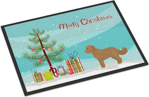 Miniatura 275 de Caroline's Treasures CK3799MAT Akita Shepherd - Tapete de árbol de Navidad de 18 x 27 pulgadas, tapete para puerta delantera, interior y exterior