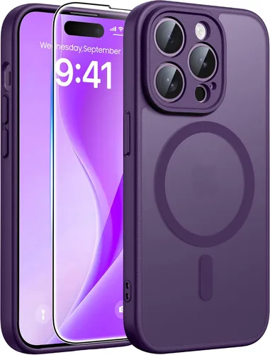 Miniatura 165 de FNTCASE - Funda para iPhone 16 Pro: magnética, mate, translúcida, de grado militar, protectora contra caídas, resistente, fina, duradera y a prueba