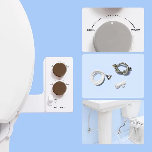 Miniatura 2 de TUSHY - Accesorio de bidé con agua fría a tibia, autolimpieza instalación fácil universal, requiere conexión de fregadero para control
