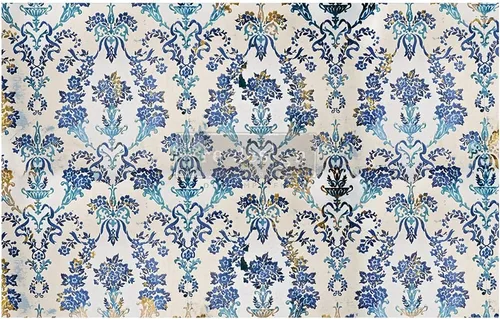 Rediseñar con Rediseñar Decoupage Decor Papel de seda Cobalt Flourish, 1 hoja (19 x 30 pulgadas) Rediseñar papel de decoupage de tejido 655350652340