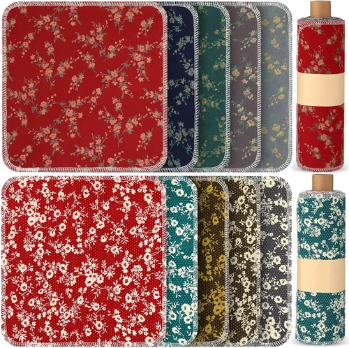 Miniatura 29 de Redbaker 50 piezas de toallas de papel reutilizables, paños de algodón reutilizables sin papel, toallas de papel absorbentes lavables para inodoro