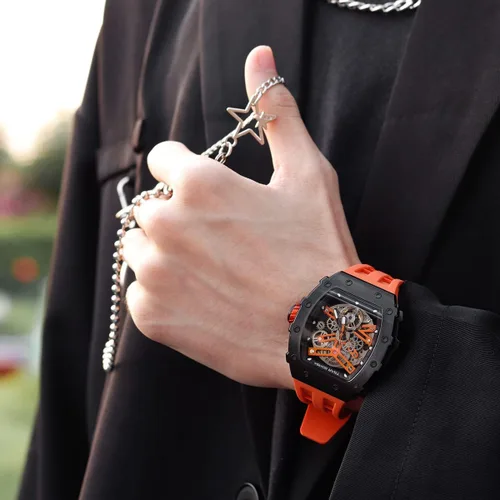 Miniatura 4 de TSAR BOMBA Relojes mecánicos automáticos de lujo para hombre movimiento japonés cristal de zafiro Reloj impermeable de 1640ft Relojes de pulsera