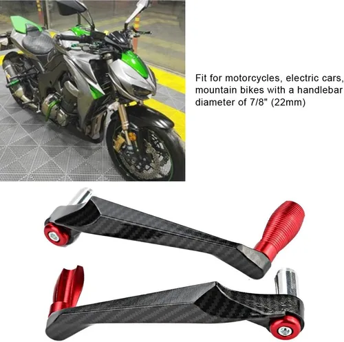 Miniatura 4 de Aramox Protector universal del manillar de la motocicleta de 7/8 pulgadas, protector de manillar de freno de aleación de aluminio de alta densidad
