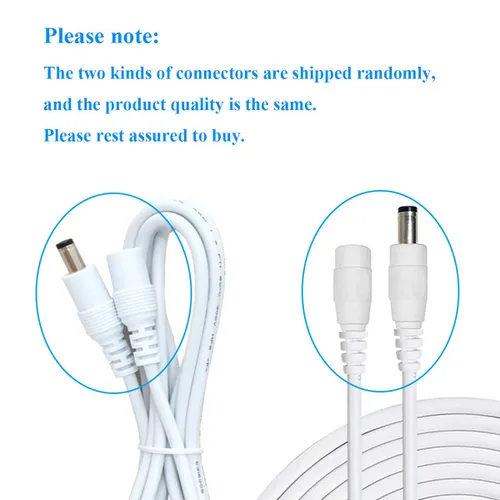 Miniatura 5 de 4pcs 6.6 ft/6.56Feet DC Cable de extensión de 12V DC adaptador de alimentación Cable de extensión de enchufe 0.217 in x 0.083 in macho a hembra