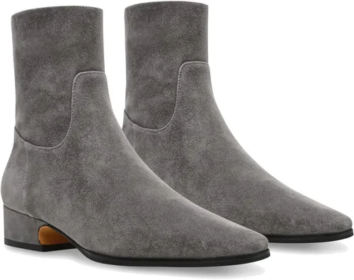 Miniatura 11 de Women's Ankle Boots Square Toe Low Chunky Block Heel Booties Comfortable Short Boots Side Zipper Booties Shoes