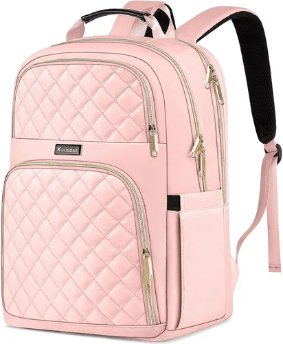 Miniatura 10 de Mochila Kuosdaz para Mujeres, Beige, 15,6 pulg.