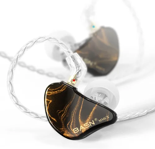 Miniatura 11 de BASN MMCX - Auriculares intraurales con monitor de oído, auriculares IEM de triple driver para músico y baterista, auriculares estéreo HiFi