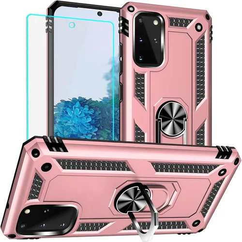Miniatura 19 de Yiakeng Funda para Samsung Galaxy S20 FE, funda Galaxy S20 FE 5G con protector de pantalla HD, fundas protectoras de grado militar con anillo
