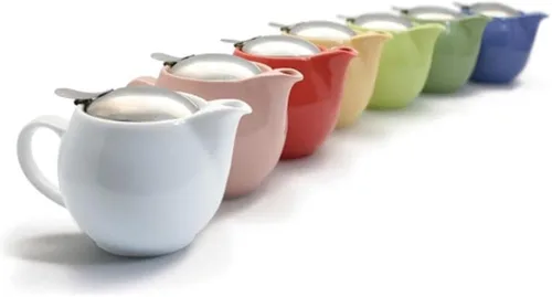 Miniatura 3 de ZERO JAPAN - Tetera redonda de 15 oz (450 cc) con tapa SLS e infusor de tomate