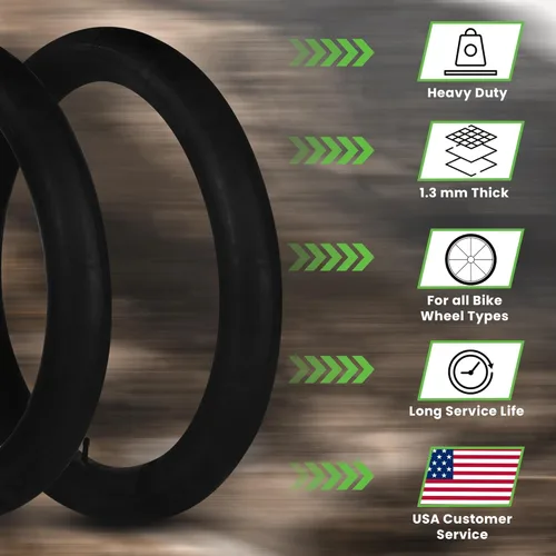Miniatura 3 de HEB - Tubo de bicicleta de servicio pesado para neumáticos Ebike - Tubo interior resistente a pinchazos para neumático de bicicleta de 20 x 4 / 26 x