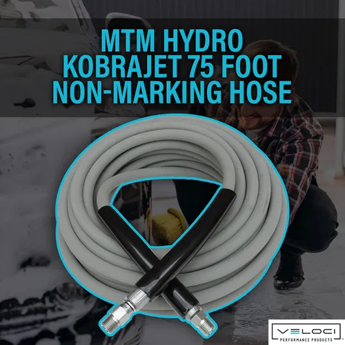 Miniatura 2 de MTM Hydro Kobrajet - Manguera de lavado de alta presión de 3/8 pulgadas, 4000 PSI 75 pies para lavado de autos y detalles, accesorios para lavadora