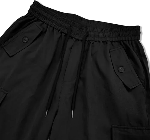 Miniatura 5 de SHENHE Pantalones cargo sueltos con cordón de cintura elástica para hombre