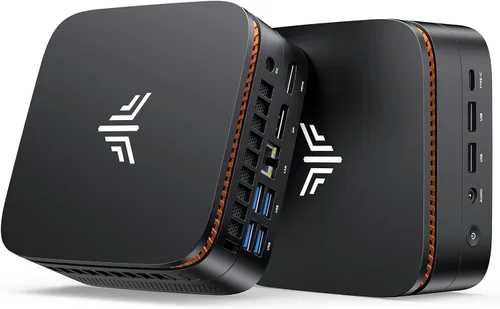 Miniatura 10 de KAMRUI Mini PC Celeron J3455, Mini computadora de escritorio, 86B DDR/128GB eMMC pequeña computadora 4K soporte 2.5" SSD/mSATA SSD/2.4G+5G WiFi dual