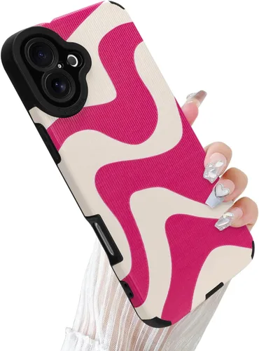 Miniatura 16 de Funda Wlxee para iPhone 15 Pro Max con patrón de ola, TPU suave con parachoques, cuero PU, diseño de cebra lindo para mujeres y niñas - Negro Gris