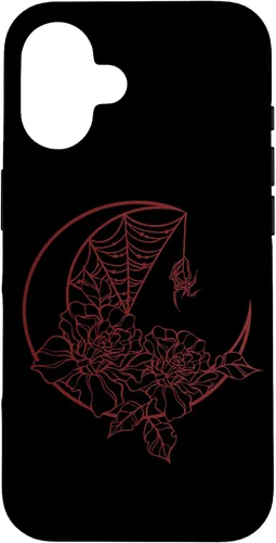 Miniatura 31 de Goth Y2K Alt Fairy Grunge Emo Flower Rose Web Spider Moon Case for iPhone 17