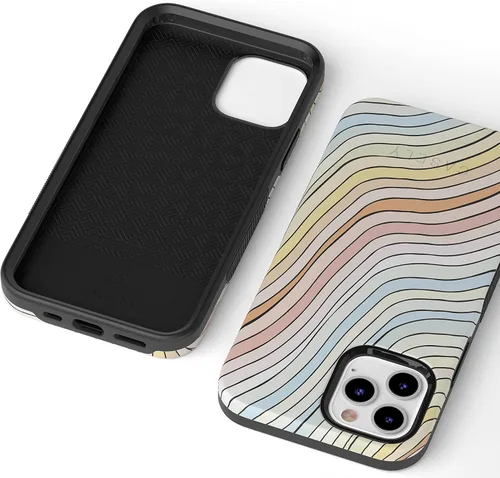 Miniatura 6 de Casely Funda para iPhone 11 Pro Max Ride The Wave Forro de arcoíris pastel Diseño protector audaz