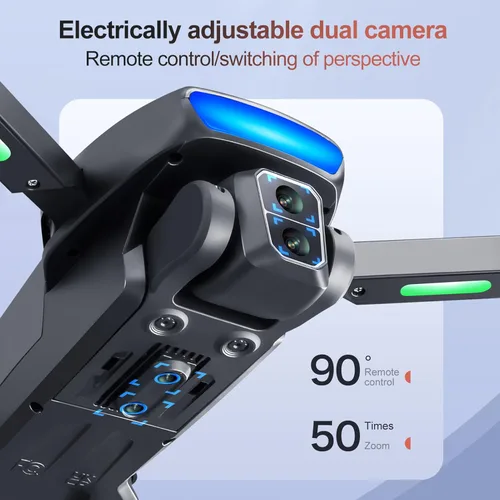 Miniatura 2 de Dron GPS S181 con cámara para principiantes, Drone FPV 8K con motor sin escobillas, transmisión WiFi 5G, evitación de obstáculos, posicionamiento