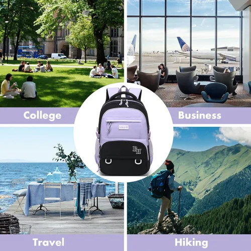 Miniatura 6 de CAMTOP Mochila escolar para laptop universitaria, mochila para computadora de 15.6 pulgadas para mujeres y niñas