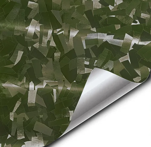 Miniatura 4 de VViViD+ - Rollo de envoltura de vinilo de carbono compuesto forjado (1 pie x 5 pies, verde militar)