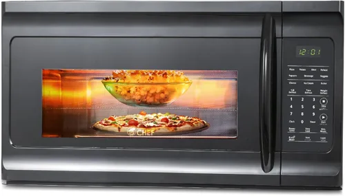 Miniatura 16 de Horno microondas COUNTERTOP de 0.9 pies cúbicos de Commercial CHEF con 10 niveles de potencia, microondas pequeño con asa de agarre, horno Negro